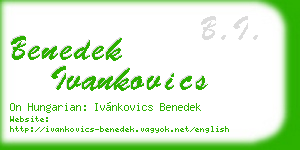 benedek ivankovics business card